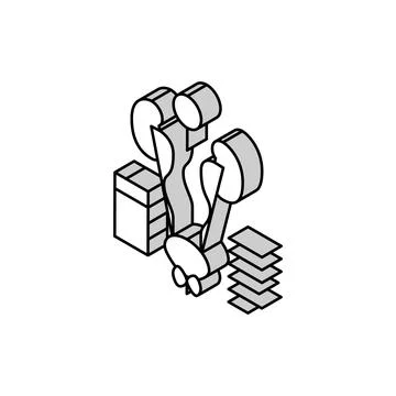 Examining genitourinary system isometric icon vector illustration 스톡 일러스트
