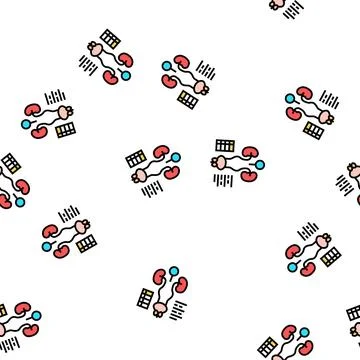 Examining genitourinary system vector seamless pattern Stockillustratie