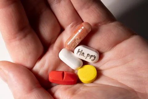 Examining the Link Between Pills, Addiction, and Mental Health in Todays Society Stock Photos