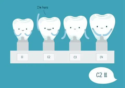 Examining of teeth Illustrazione stock