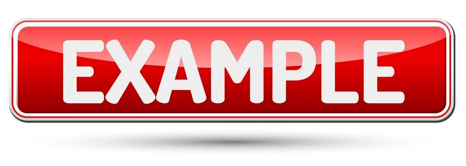 EXAMPLE - Abstract beautiful button with text. Stock Illustration