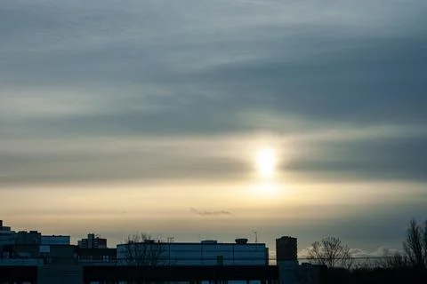 Example of Altostratus clouds Stock Photos