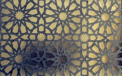 Example of art patterns on metal Stock Photos