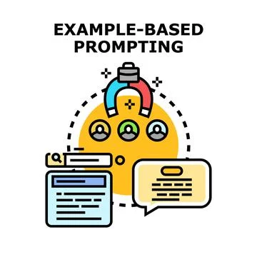 Example based prompting for artificial intelligence and machine learning Stock Illustration