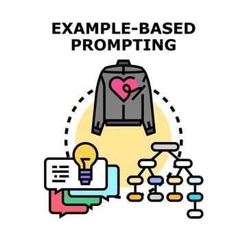 Example based prompting for learning and artificial intelligence Illustrazione stock