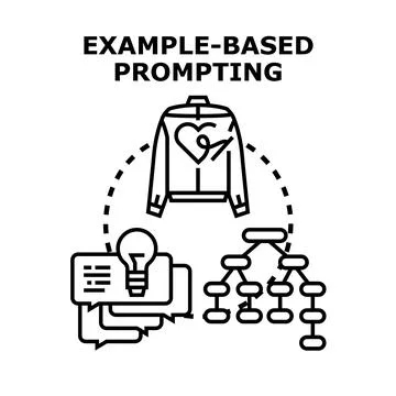 Example based prompting for learning and artificial intelligence Illustrazione stock
