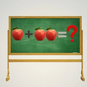 Example on the board, apples Stock Illustration