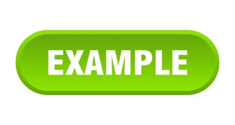 Example button. example rounded green sign. example Stock Illustration