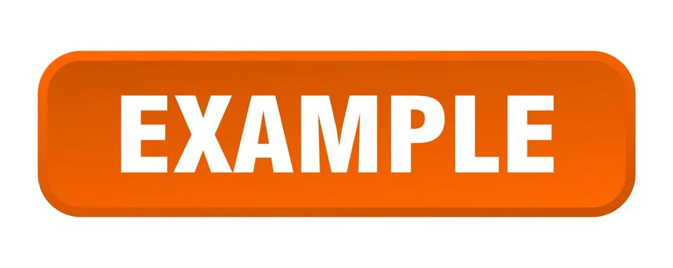 Example button. example square 3d push button Illustrazione stock