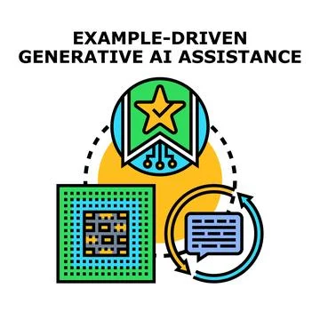 Example driven generative ai assistance concept illustration イラスト素材