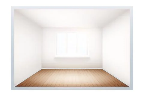 Example of empty room with window. Stock Illustration