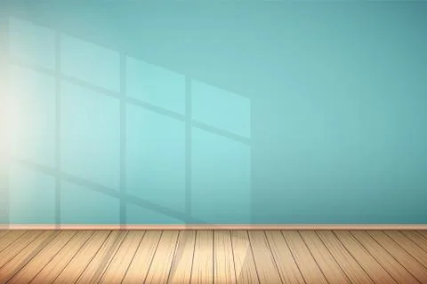 Example of empty room with window. Illustrazione stock