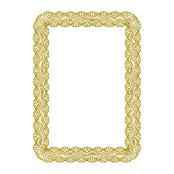 An example of a golden frame template from circles. Stock Illustration