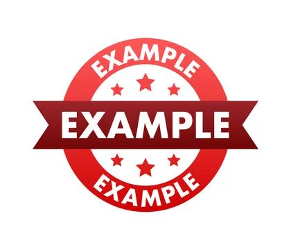 Example label, sign, speech bubble. Vector stock illustration. Stock Illustration