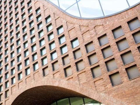 Example of the modern architecture. Shape and rhythm Stock Photos