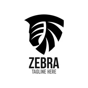 Example of modern logo zebra head Illustrazione stock