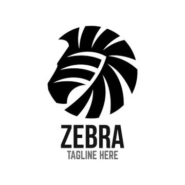 Example of modern logo zebra head Stock Illustration