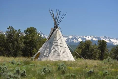 Example of Native American Tipi Stock Photos