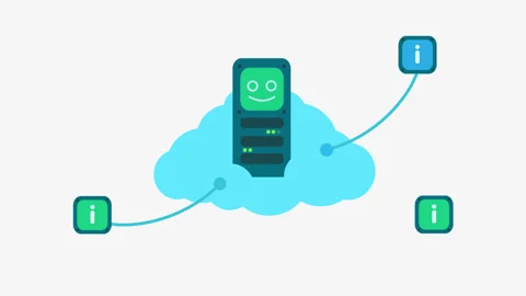 Example of normal work on a cloud server Stock Footage 171801342