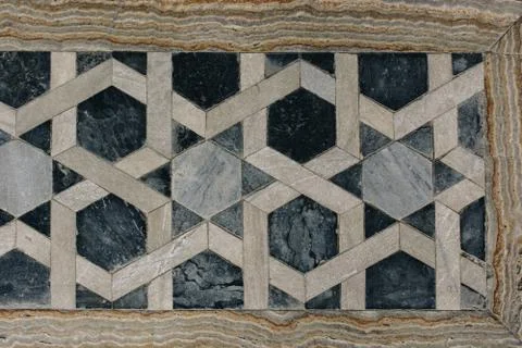 Example of Ottoman art patterns on stone Stock Photos