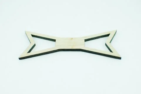 Example (pattern) of a stylish wooden bow tie Foto stock