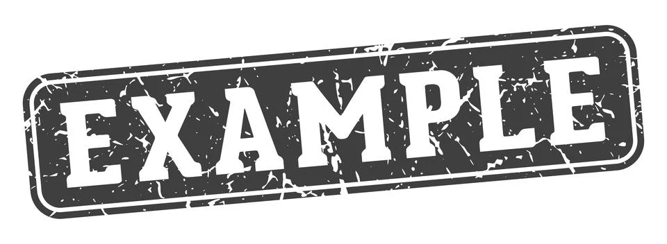 Example rectangular sign. example stamp Stock Illustration