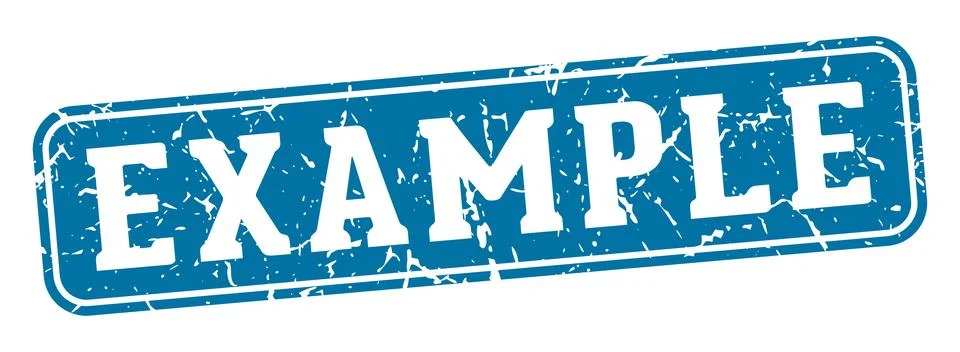Example rectangular sign. example stamp Stock Illustration