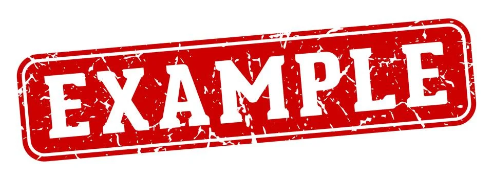 Example rectangular sign. example stamp Stock Illustration