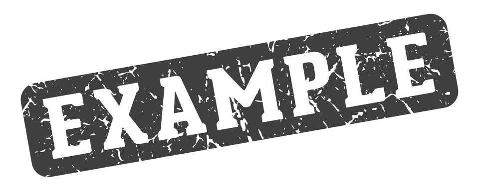 Example rectangular sign. example stamp Stock Illustration