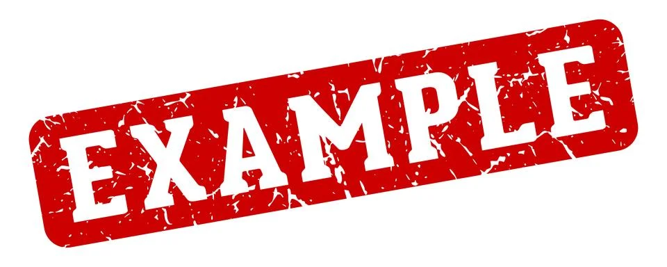 Example rectangular sign. example stamp Stock Illustration