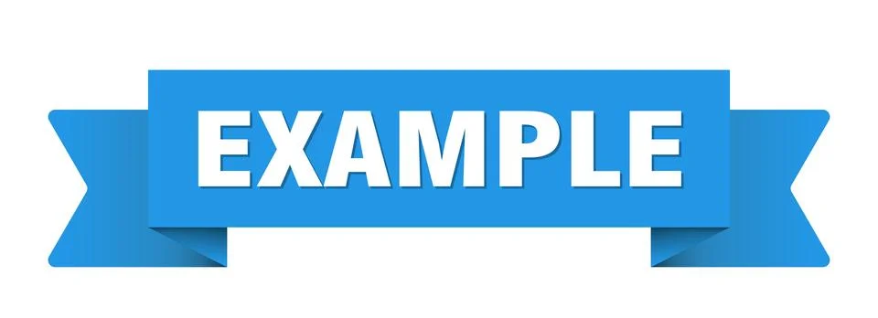 Example ribbon isolated on transparent background. example ribbon Stock Illustration