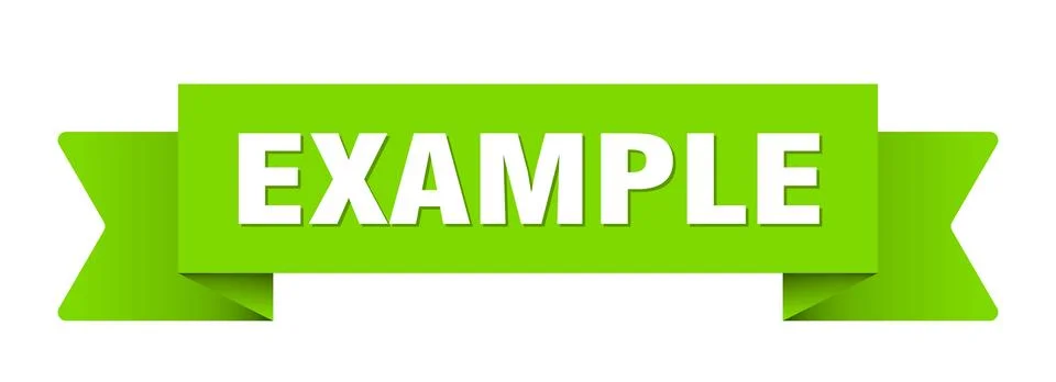 Example ribbon isolated on transparent background. example ribbon Stock Illustration