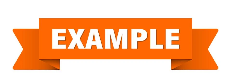 Example ribbon isolated on transparent background. example ribbon Stock Illustration