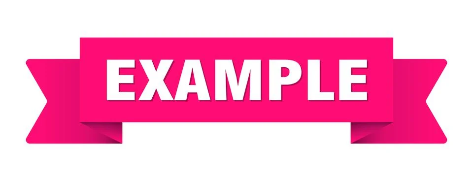 Example ribbon isolated on transparent background. example ribbon Stock Illustration