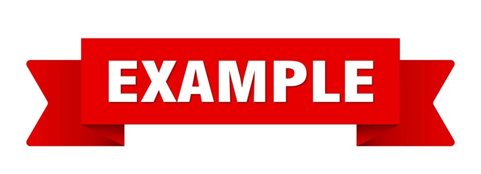 Example ribbon isolated on transparent background. example ribbon Stock Illustration