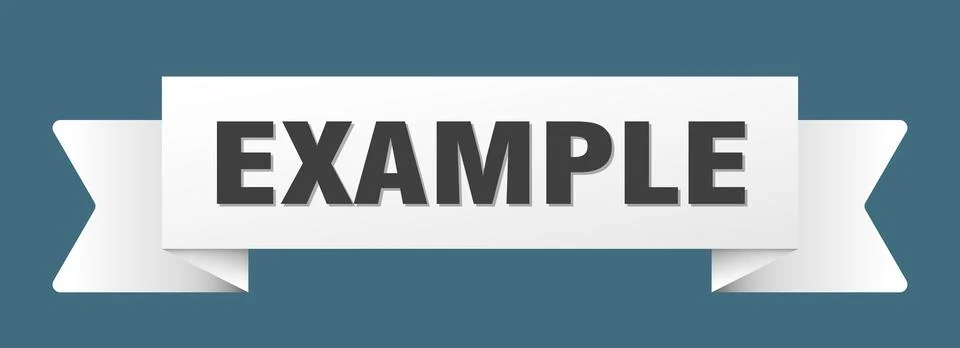Example ribbon isolated on transparent background. example ribbon Stock Illustration