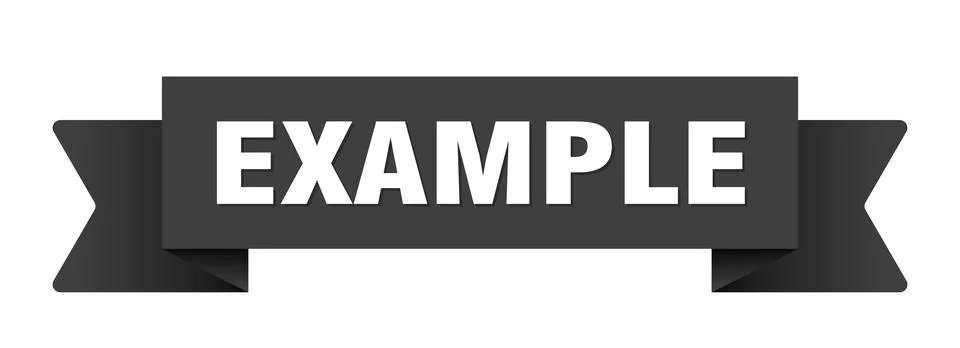 Example ribbon isolated on transparent background. example ribbon Stock Illustration