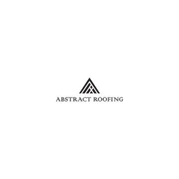 An example of a roofing company logo design Stock Illustration