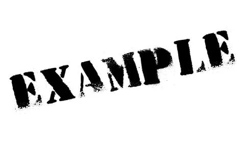 Example rubber stamp 库存插图
