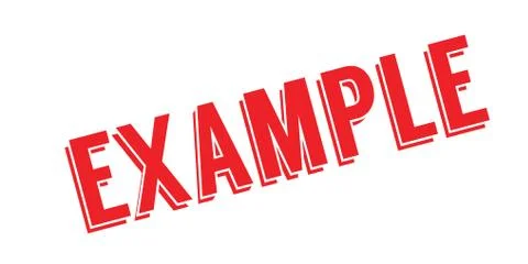 Example rubber stamp 库存插图
