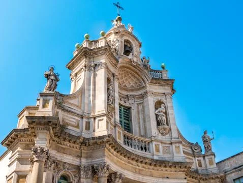 Example of Sicilian Baroque. Stock Photos