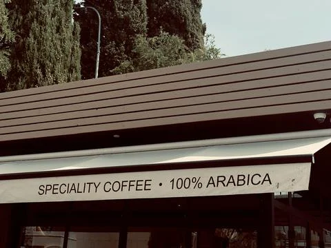 An example of a sign for a future coffee shop or project Stock Photos