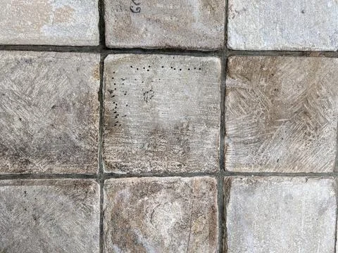 Example of square stone masonry as an exterior wall covering. Stone wall as.. Stock Photos