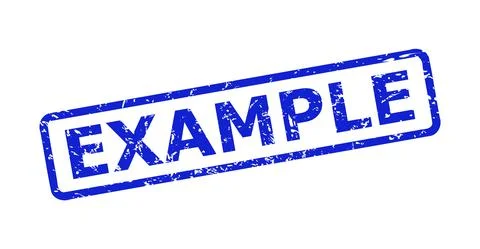 EXAMPLE Stamp Seal with Distress Surface and Rounded Rect Frame イラスト素材