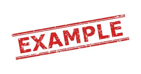 EXAMPLE Stamp Seal with Grunge Texture and Double Parallel Lines 스톡 일러스트