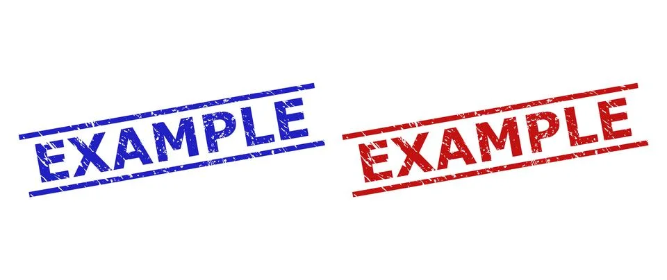 EXAMPLE Stamp Seals with Rubber Texture and Parallel Lines 스톡 일러스트