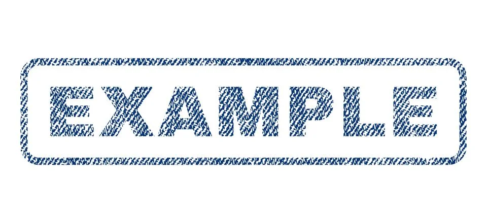 Example Text Textile Seal Stamp Watermark Stock Illustration