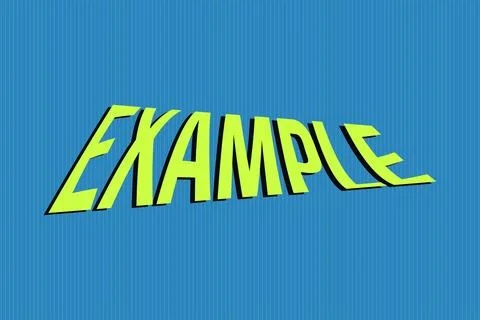Example typography text vector design on blue background イラスト素材