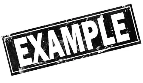 Example word with in black frame word Stock Illustration