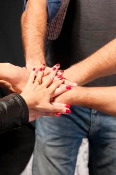 This is an example of work in a group that has happened Stock-Fotos